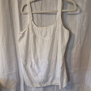 Boho White Embroidered Cotton Camisole